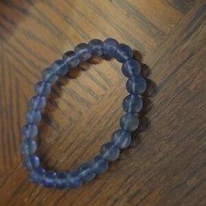 Genuine Blue Fliorite Stretchy Bracelet